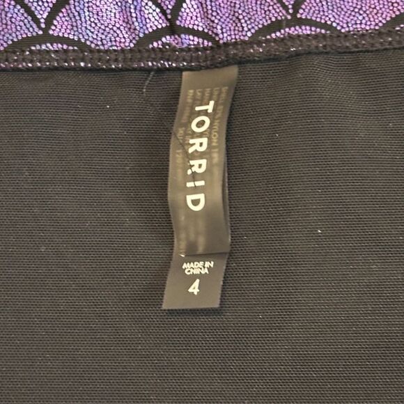 TORRID PURPLE IRIDESCENT MERMAID HIGH WAIST SWIM BOTTOM 4X - Picture 5 of 14
